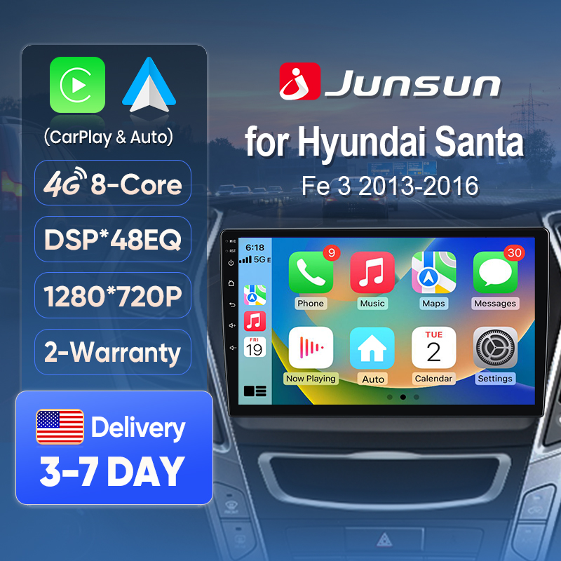 Japanese Lifestyle Products - วิทยุติดรถยนต์ Junsun AI Voice พร้อมระบบ CarPlay