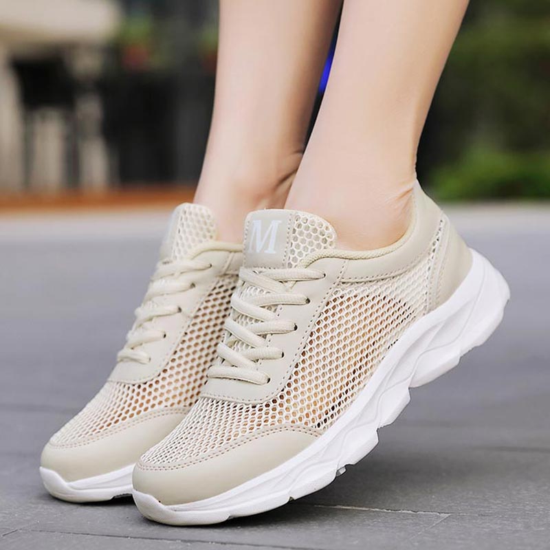 Japanese Lifestyle Products - ฤดูร้อน Breathable รองเท้าผ้าใบผู้หญิงตาข่ายผู้หญิงกีฬารองเท้าน้ําหนักเบารองเท้าผู้หญิง T ใหม่ 2019