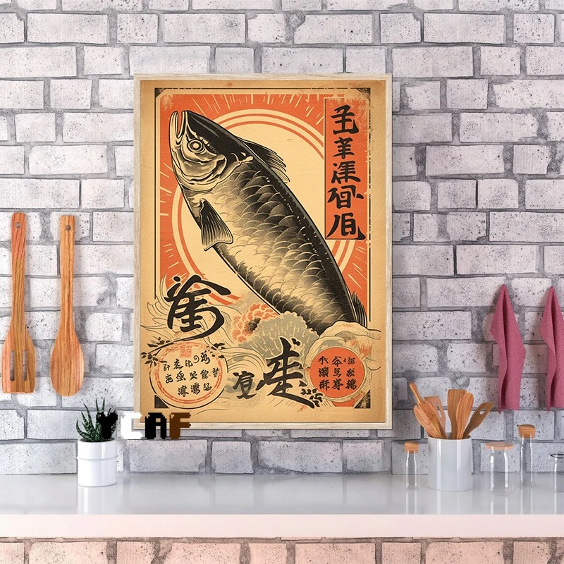 โปสเตอร์อาหารญี่ปุ่นวินเทจพิมพ - Japanese Lifestyle And Food บทวิจารณ์และราคา