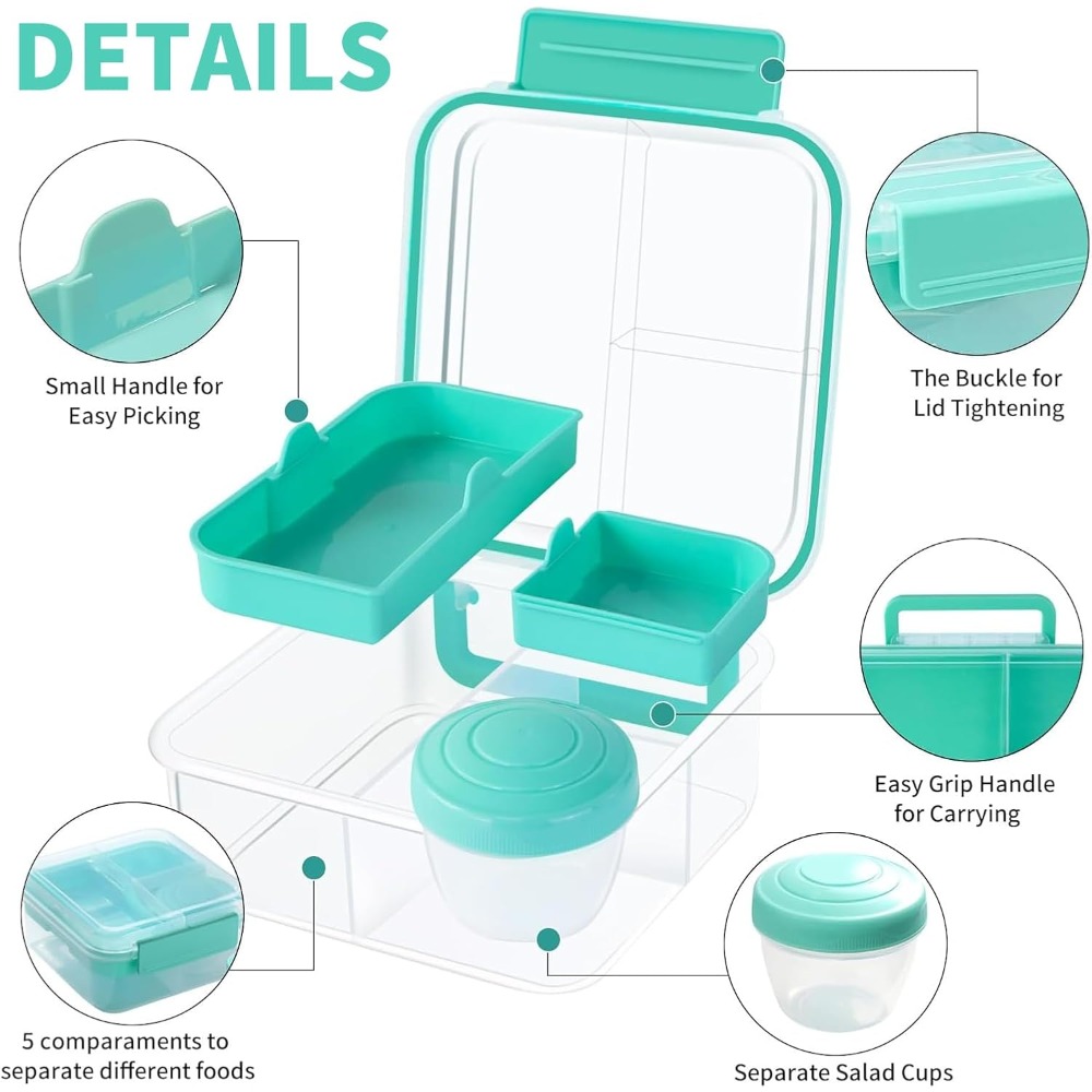 กล่องข้าวพกพาแบบแบ่งช่อง 1 ชิ้ - Bento Box Two Tier บทวิจารณ์และราคา