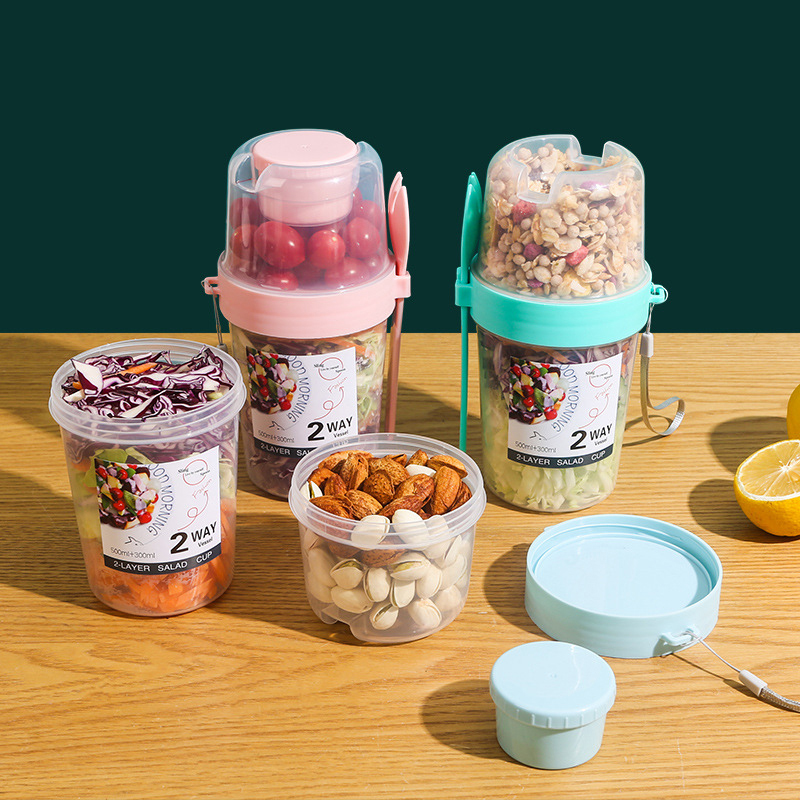 ชุดอาหารเช้าผลไม้ ข้าวโอ๊ต โยเ - Bento Box Two Tier บทวิจารณ์และราคา